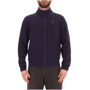 Felpa full zip con scudetto logo sulla manica