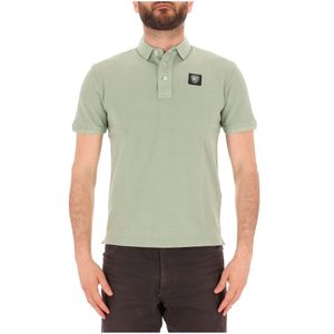 Polo in cotone con patch logo quadrata