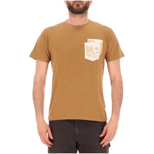 Double pocket t-shirt with palm tree