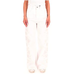 Jeans wide leg con ricami WLeg 3 Bis