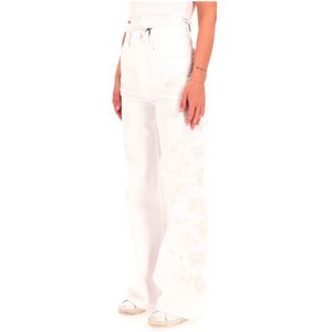 Jeans wide leg con ricami WLeg 3 Bis