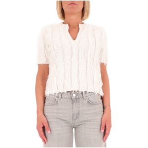 T-shirt Gela con frange in cotone