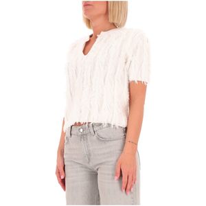 T-shirt Gela con frange in cotone