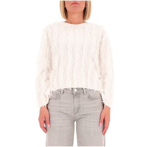 White Dida sweater with fringes
