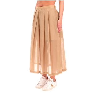 Beige Cuban Skirt in Cotton