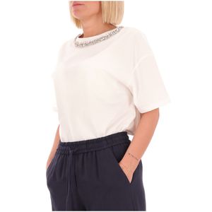 T-Shirt boxy con strass Capanna