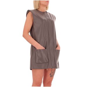Gilet in ecopelle con coulisse Tolone