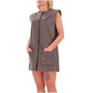 Gilet in ecopelle con coulisse Tolone