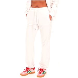 Jogger bianco con coulisse Dudy