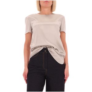 Cortona Grey Silk T-Shirt