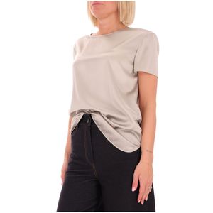 Cortona Grey Silk T-Shirt