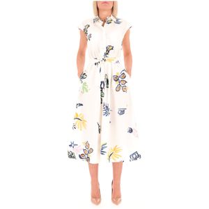 Vestito Pier bianco con fantasia all over