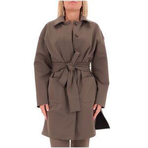 Trench in jersey tecnico con cintura Lodi