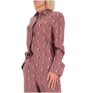 Zelig Printed Silk Oversized Shirt