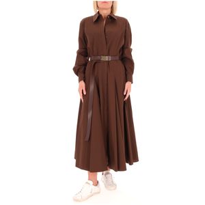 Chemisier in cotone con cintura Dancing