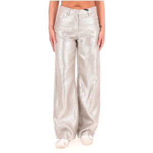 Pantaloni argento Malika a 5 tasche