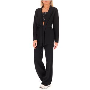 Eagles Cardigan with Belt in Solid Color