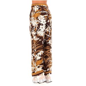 Brest silk trousers with brown print