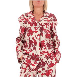 Camicia Alan in seta con fantasia floreale