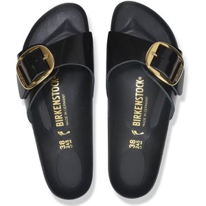 Ciabatte Madrid Big Buckle nere Narrow Fit