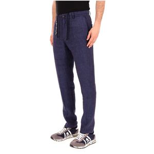 Pantalone in lino con coulisse in vita