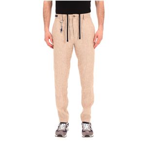 Pantalone in lino con coulisse in vita