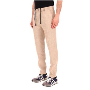 Pantalone in lino con coulisse in vita