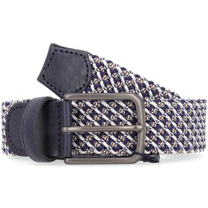 Cintura blu, bianca e beige intrecciata