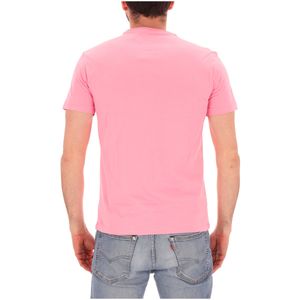 T-Shirt Custom Slim fit rosa con logo