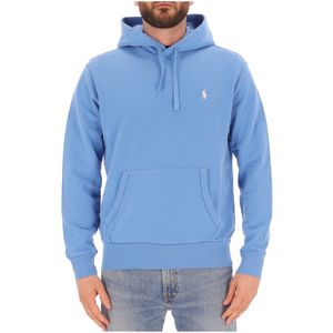 Felpa azzurra in cotone con cappuccio