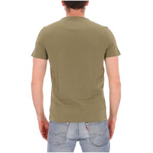 T-Shirt Custom Slim fit verde con pony