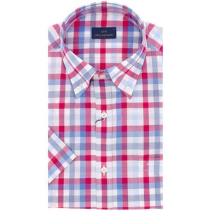 Short-sleeved checked shirt