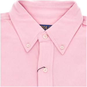 Camicia rosa in piqué con pony