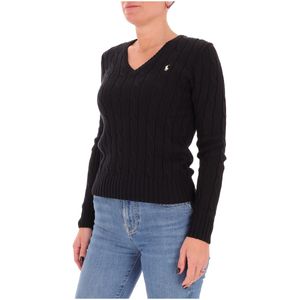 Black V-Neck Knitted Sweater
