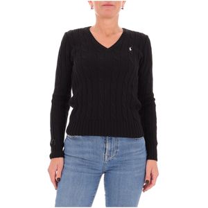 Black V-Neck Knitted Sweater