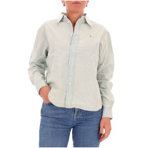 Camicia in denim oversize con pony