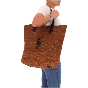 Big Pony Large Raffia Tote Bag