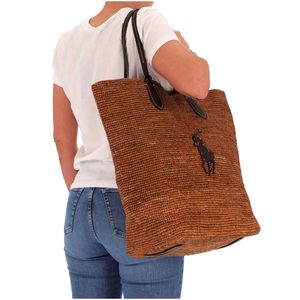 Big Pony Large Raffia Tote Bag