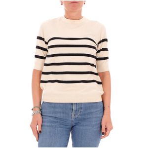 Maglione maniche corte a righe