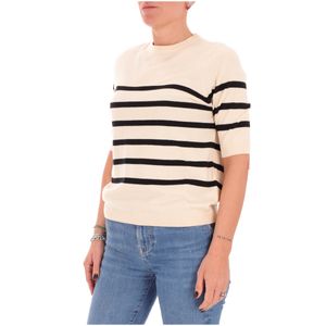 Maglione maniche corte a righe