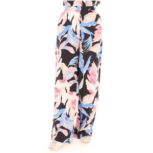 Pantaloni con fantasia floreale all over