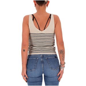 Top a righe in cotone