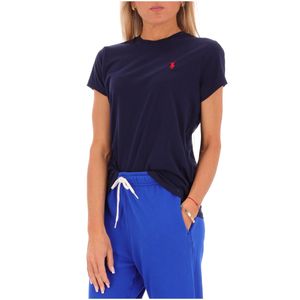 T-Shirt navy in jersey con pony