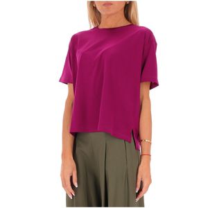 Solid color crew neck cotton T-shirt