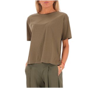 Solid color crew neck cotton T-shirt