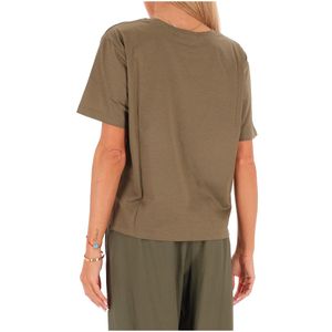 Solid color crew neck cotton T-shirt