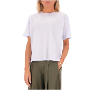 Solid color crew neck cotton T-shirt