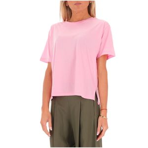Solid color crew neck cotton T-shirt