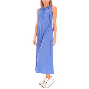 Vestito con vita elasticizzata e strass all over