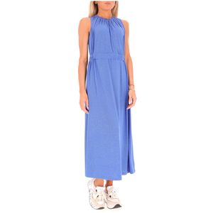 Vestito con vita elasticizzata e strass all over
